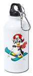 Borraccia in alluminio con Pinguino sugli sci